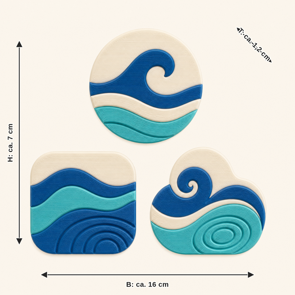 Measurement for wave-magnet set flood belt: width approx. 16 cm, depth approx. 1.2 cm, height approx. 7 cm