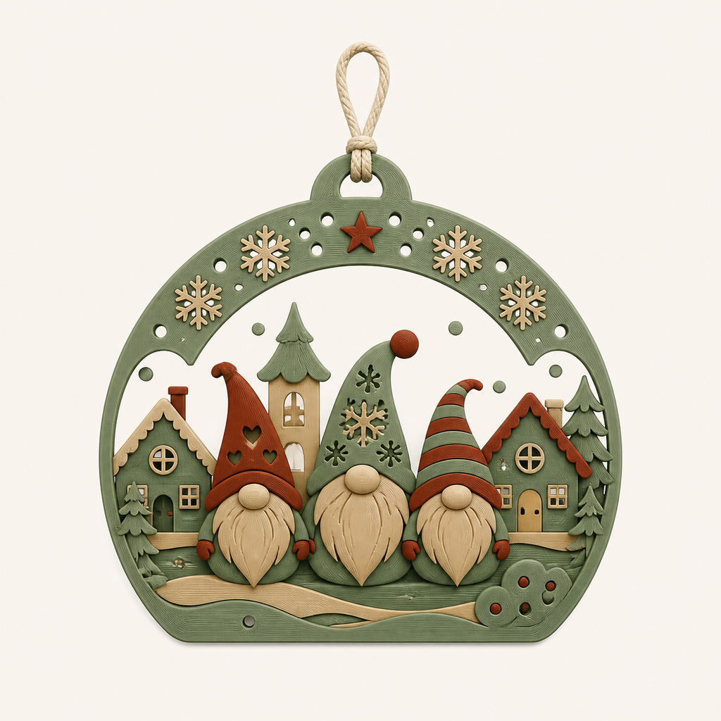 Winterweight door pendant changing bow in 3D printed PETG in sage green, rust red, sand beige