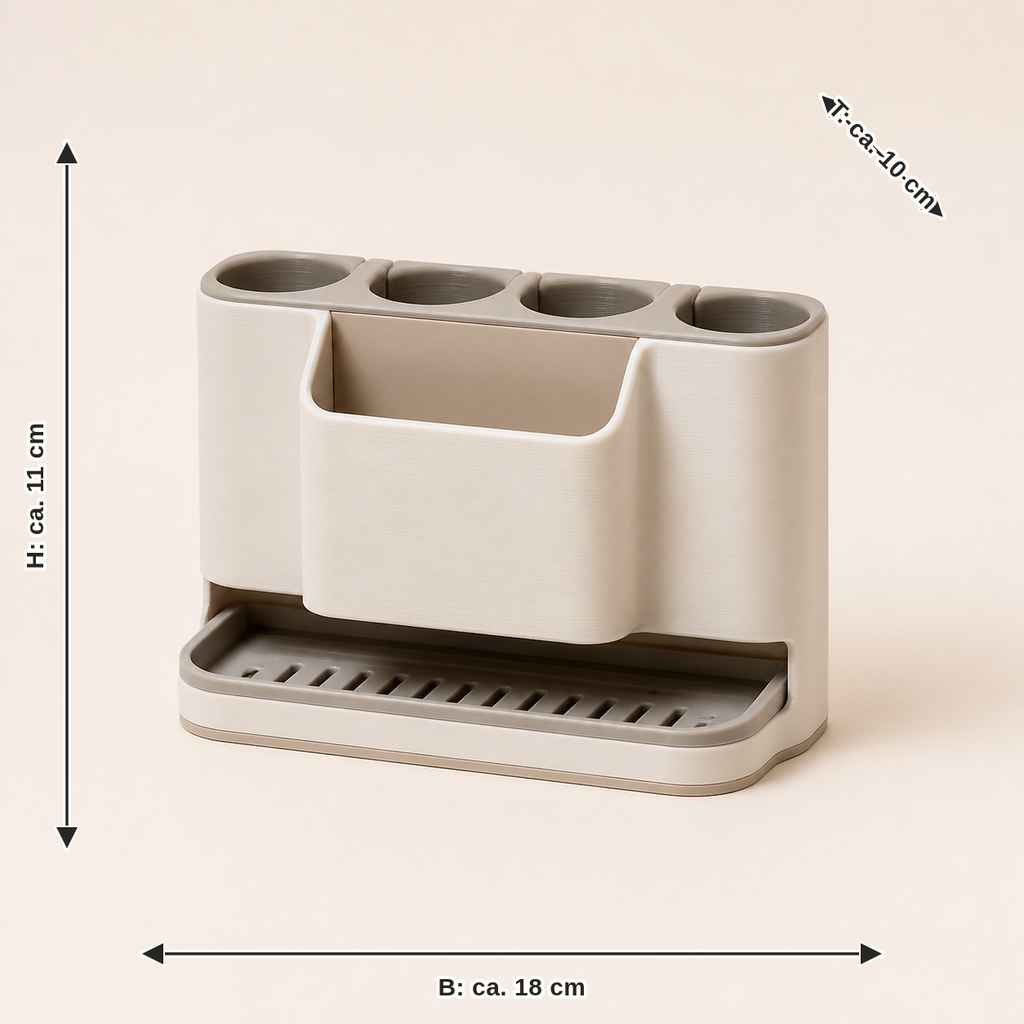 Dock – Minimalist: width approx. 18 cm, depth approx. 10 cm, height approx. 11 cm