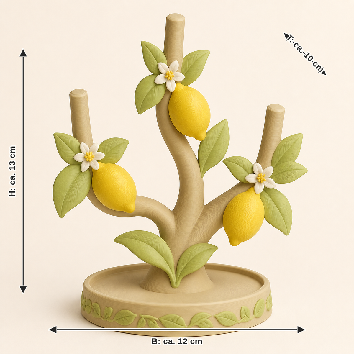 Measurement for lemon ring holder Lemon wind: width approx. 12 cm, depth approx. 10 cm, height approx. 13 cm