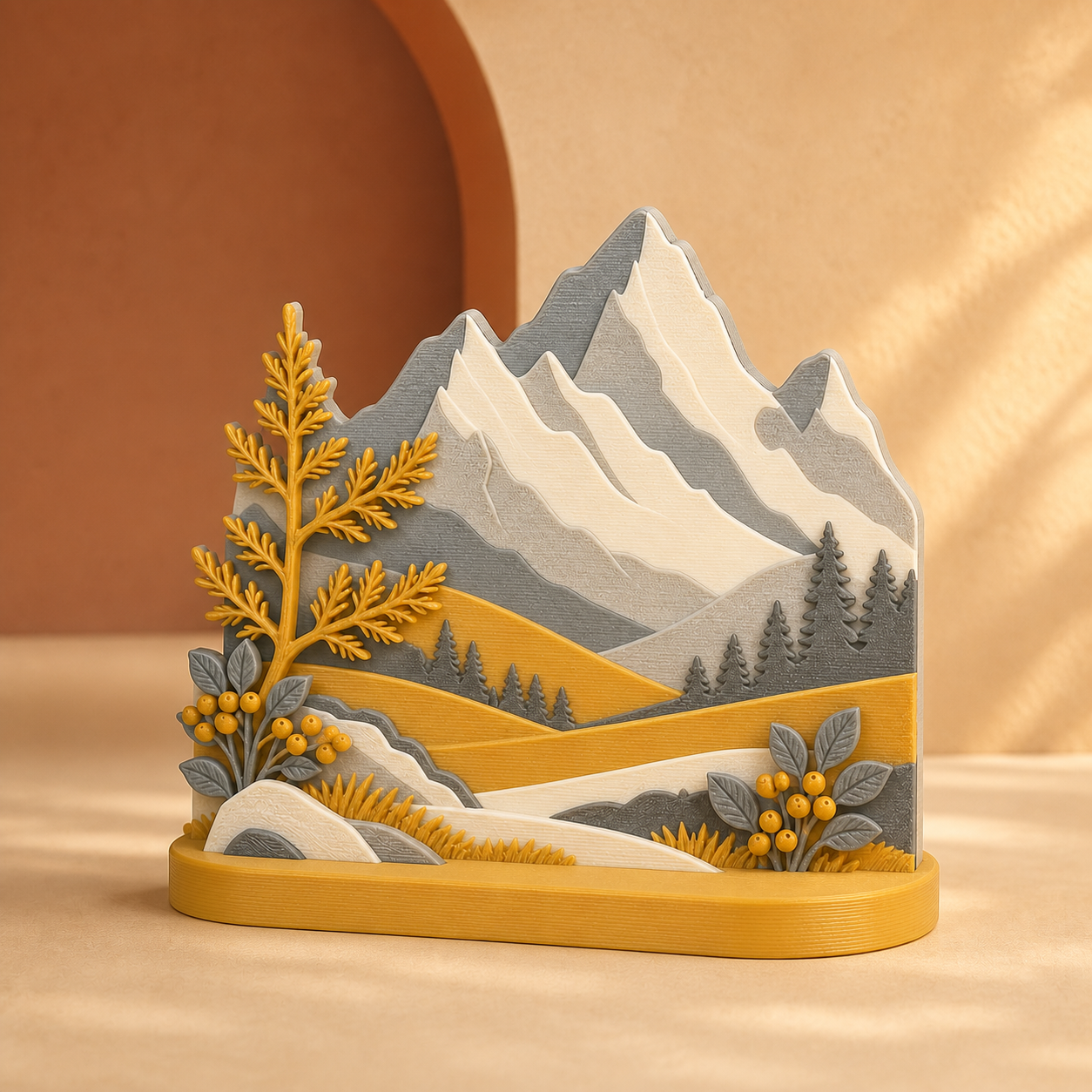 Almherbst-Mini-Skulptur Goldene Alm – Beispielartikel im Stil Herbst