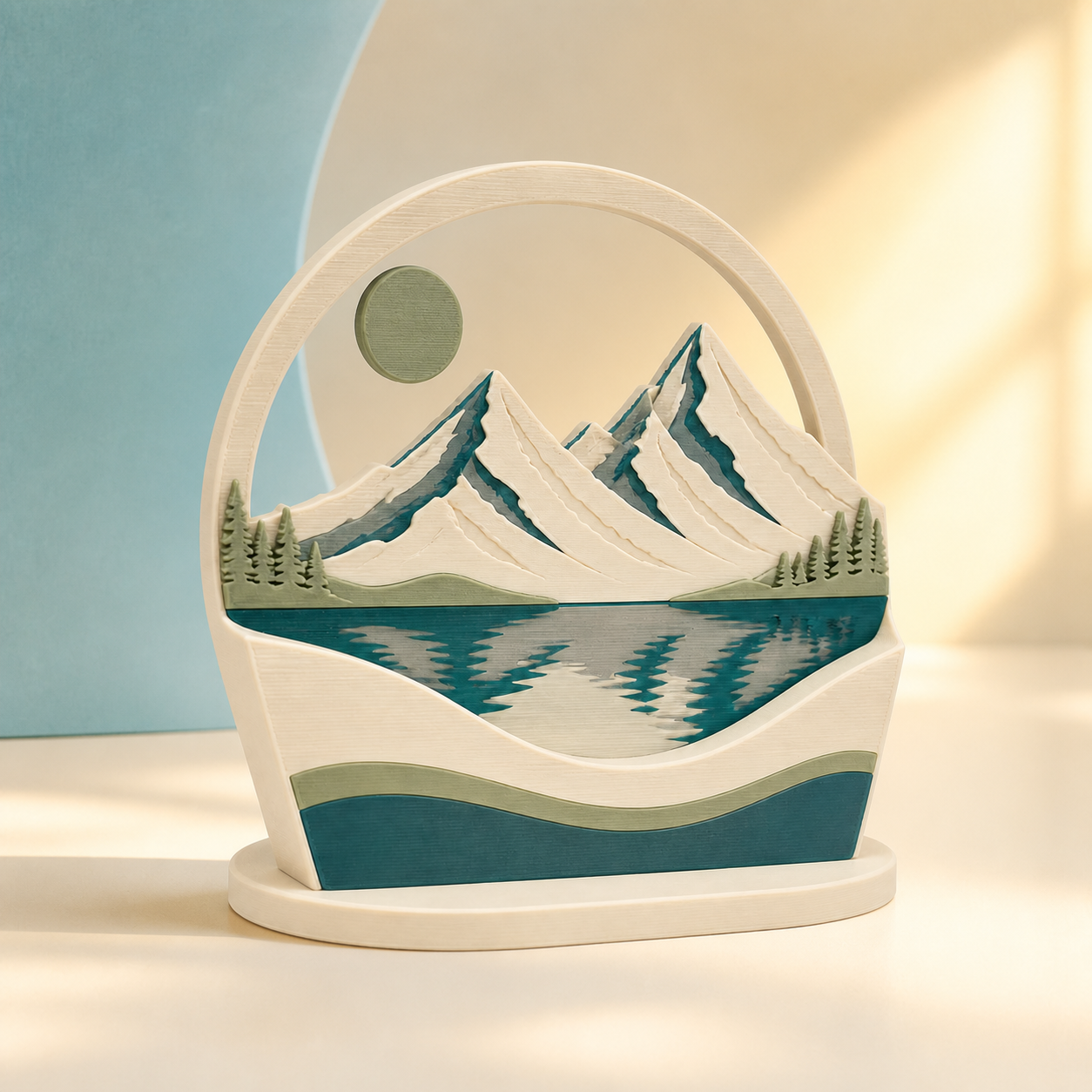 Alpensee-Mini-Skulptur Sonnental – Beispielartikel im Stil Sommer